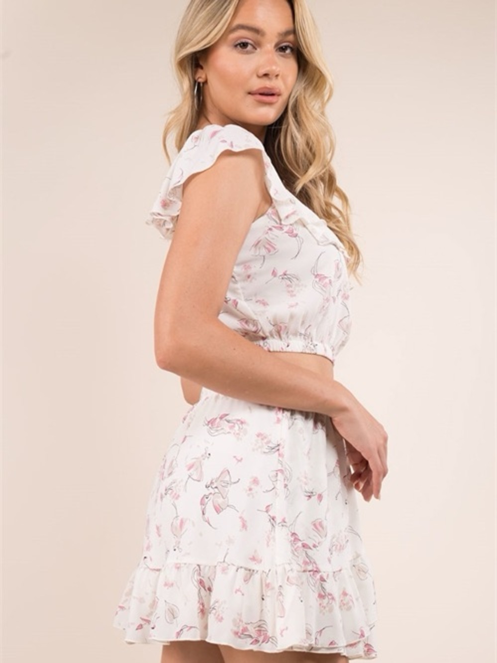 Two Piece Ruffle Skirt Set - Picture 7 of 8